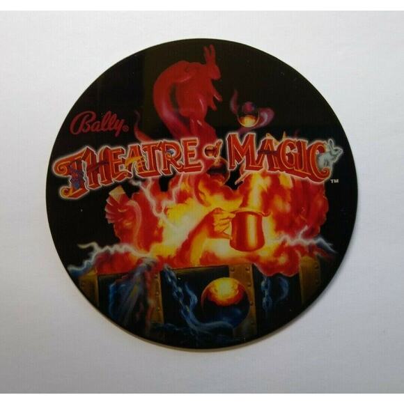 Theatre Of Magic Pinball COASTER Promo Original NOS Plastic Magicians 1995 - Picture 2 of 4